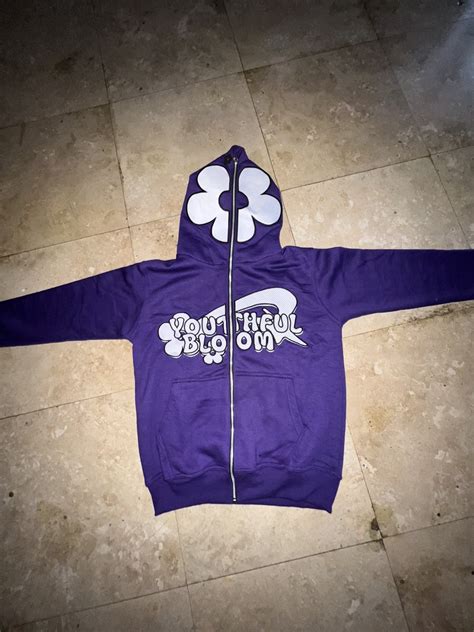 Youthful Bloom Rhinestone Purple Hoodie *Limited Edition* Full .